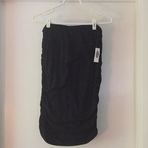 Black ruched skirt